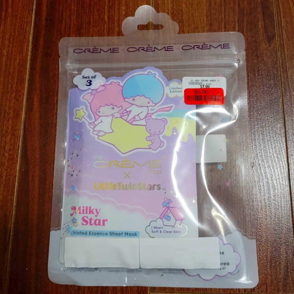 Little Twin Stars Creme Shop Set of 3 Face Masks